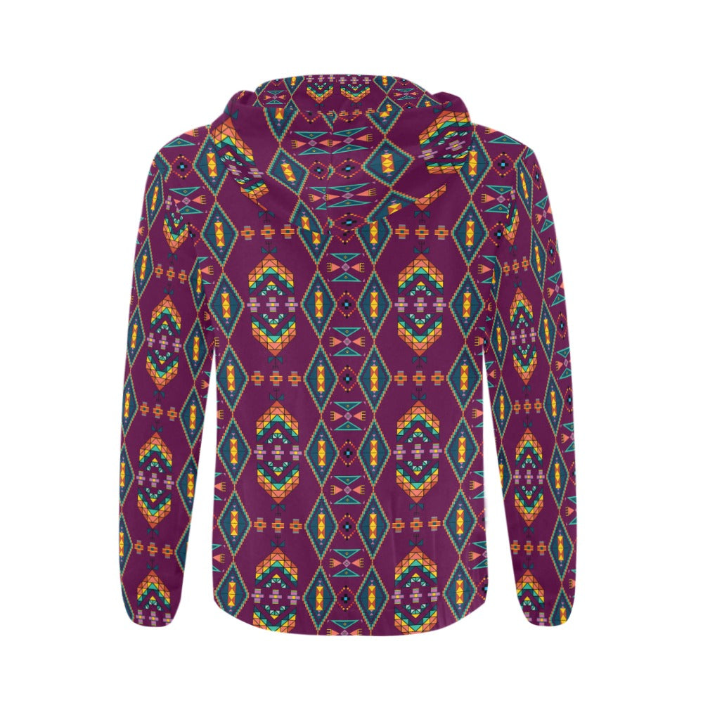 Travois Tipi Berry Men's Zipper Hoodie