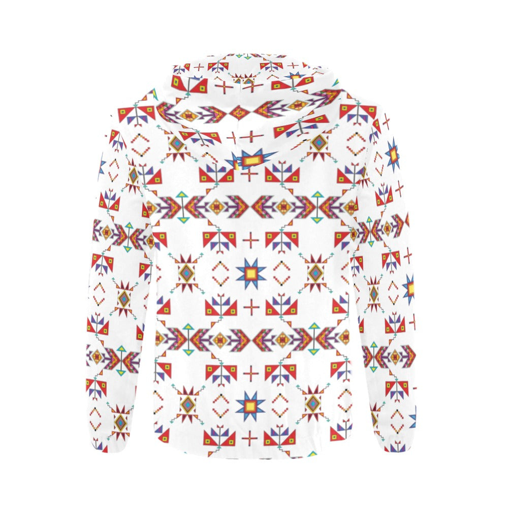 Scattered Generations White Men's Zipper Hoodie