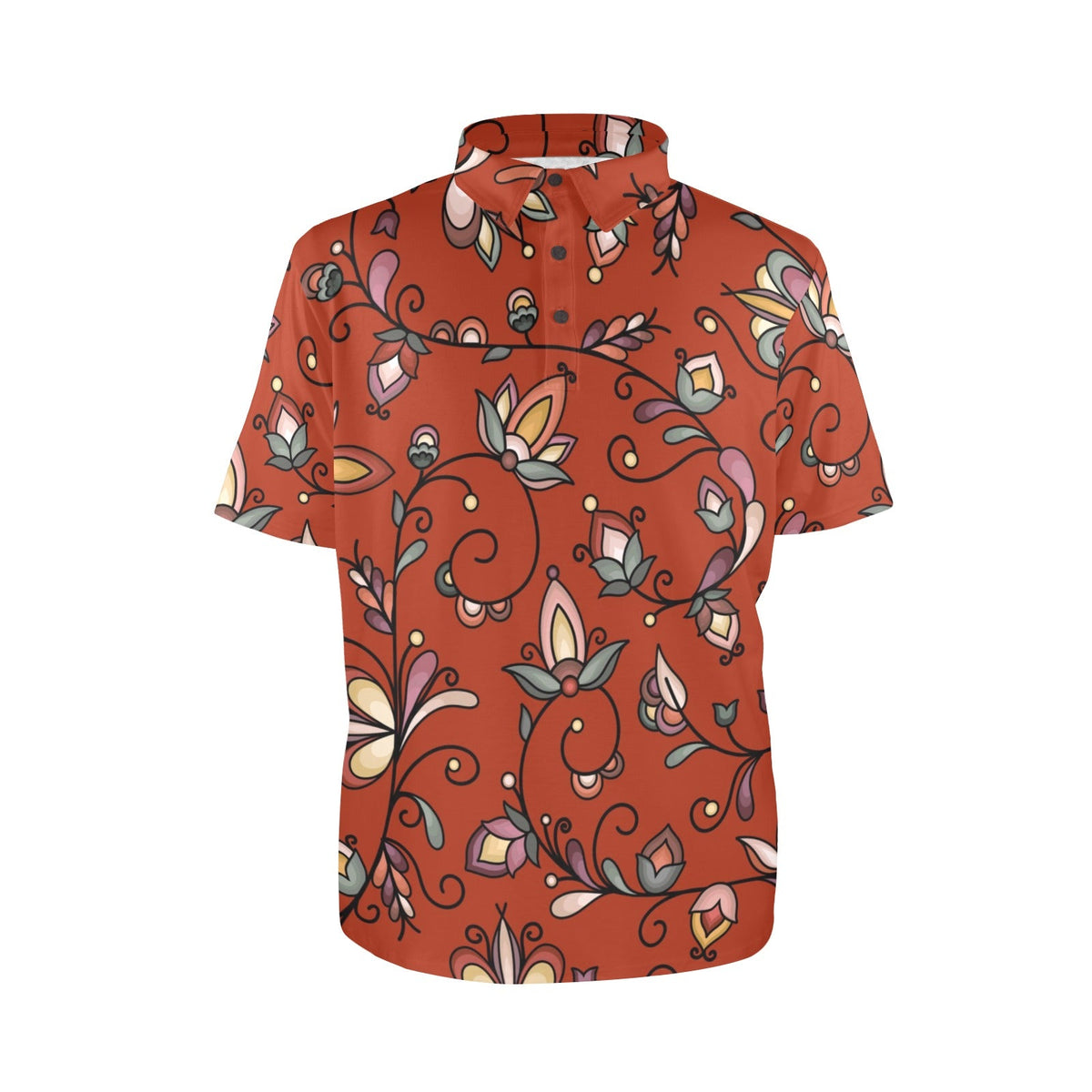Burnt Sky Petals Polo Shirt
