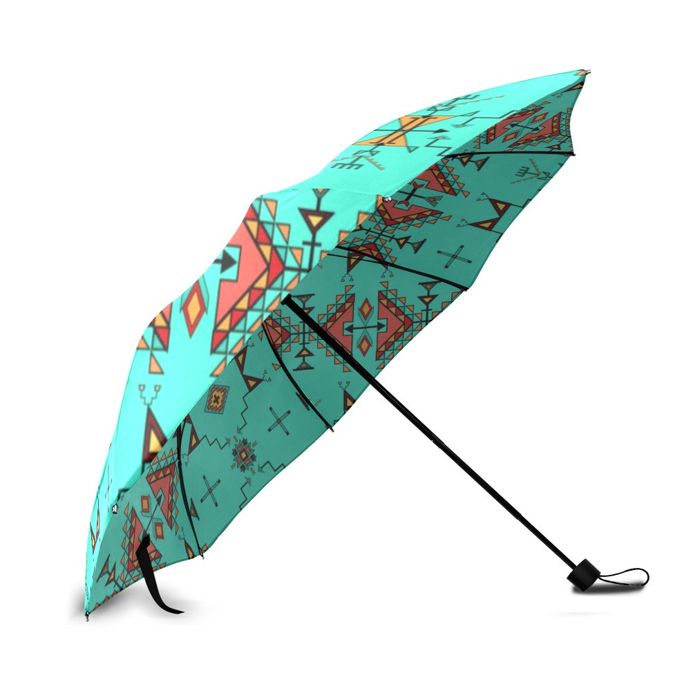 Thunder Flight Turquoise Foldable Umbrella
