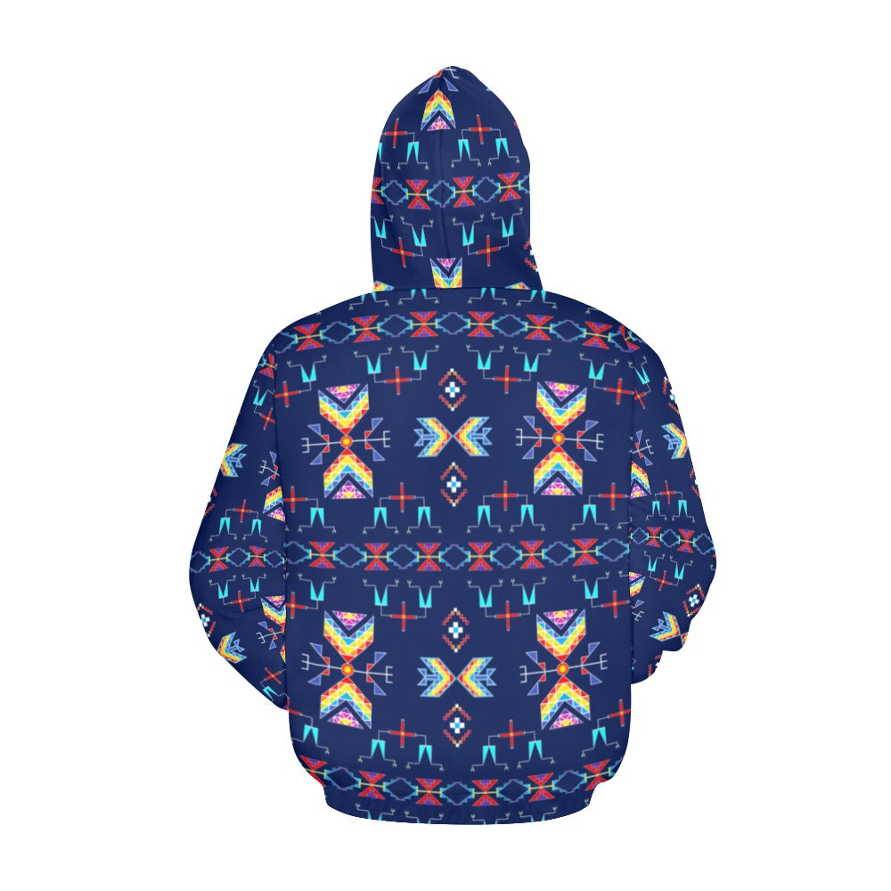 Rainy Chief Rainbow Night Lake Hoodie for Women