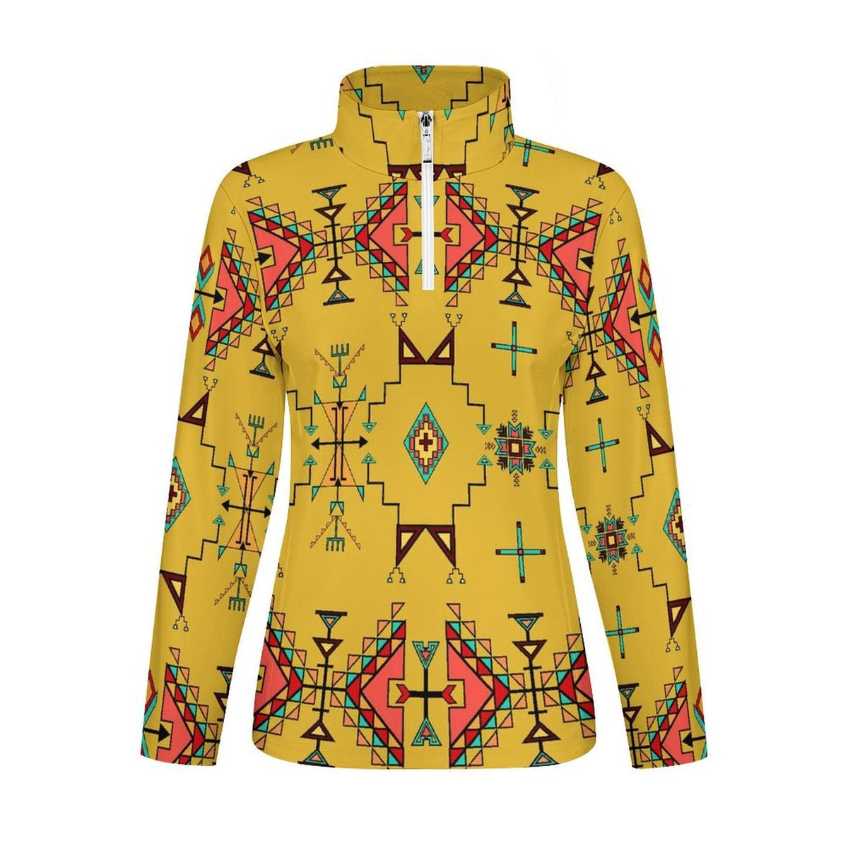 Thunder Flight Yellow Long Sleeve Yoga Shirt – Women's Top by 49 Dzine