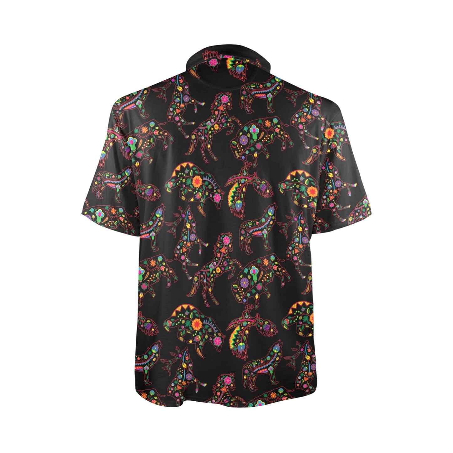 Neon Floral Animals Polo Shirt