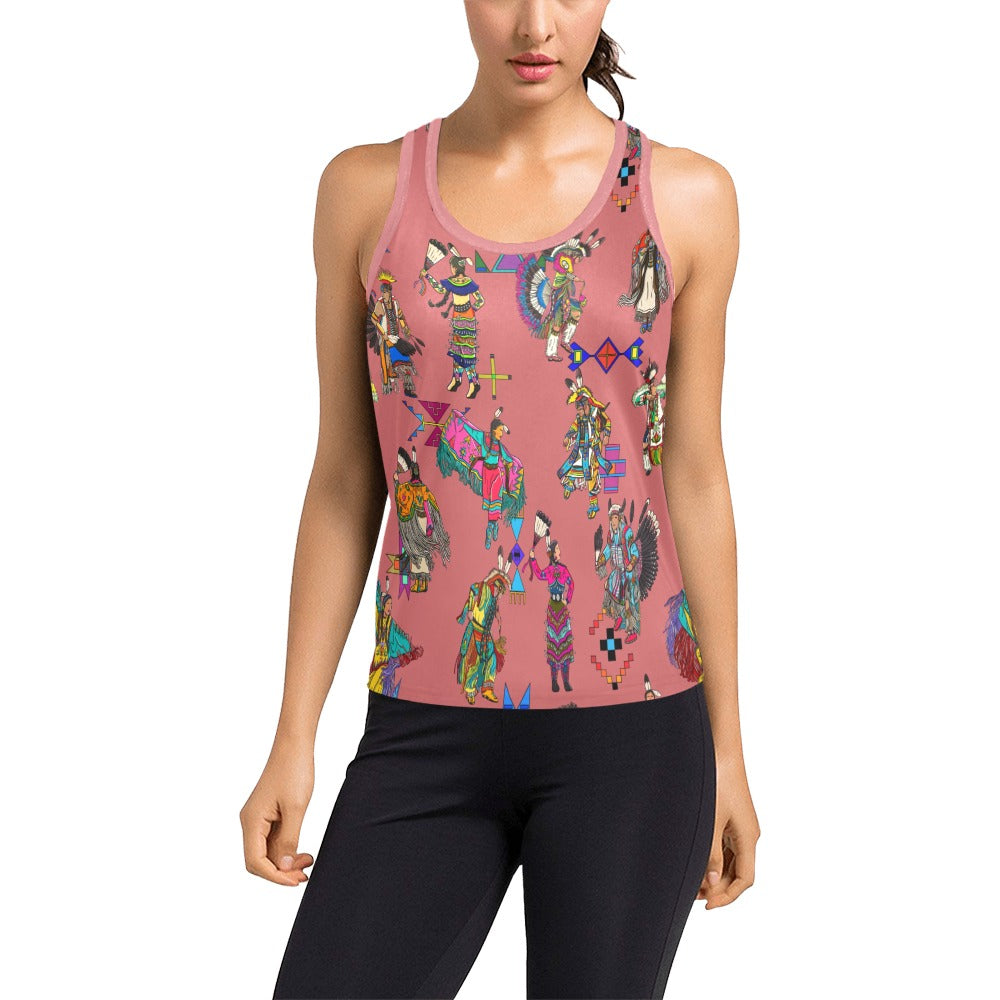 Grand Entry Dancers Terra Cotta Racerback Tank Top by 49 Dzine