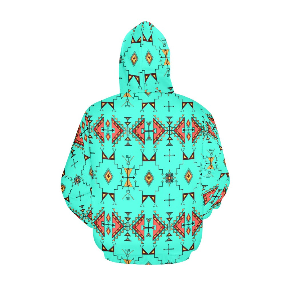 Thunder Flight Turquoise Hoodie for Men