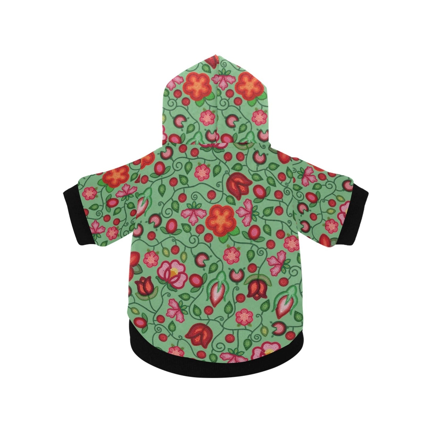 Rose Reverie Green Pet Hoodie