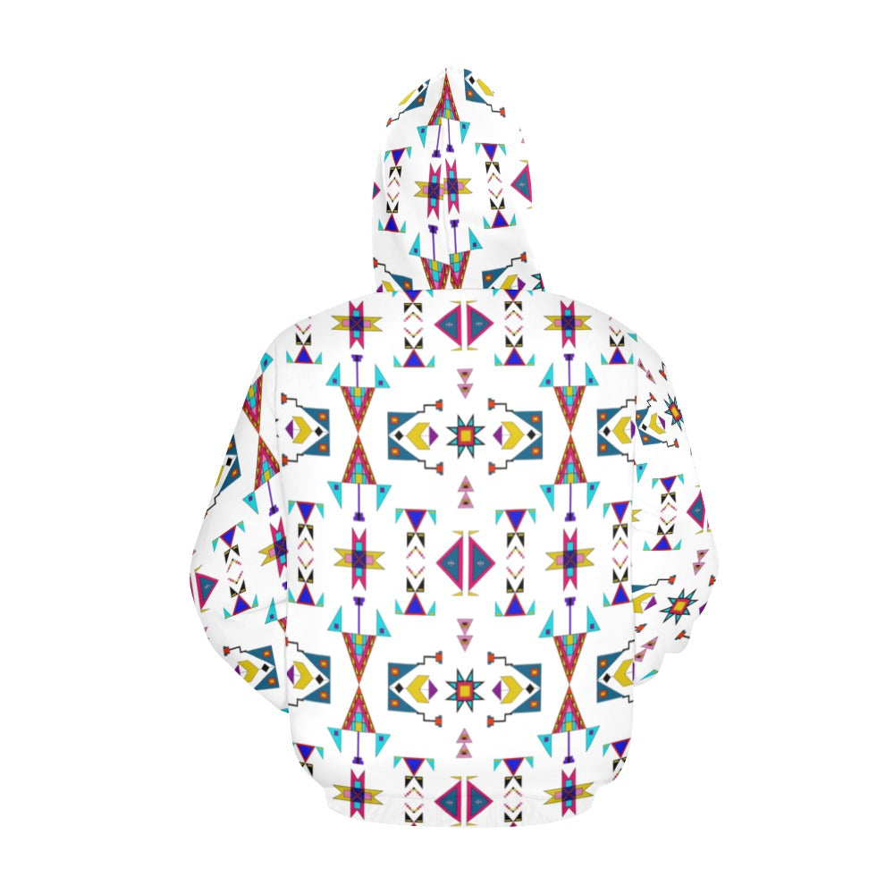 Enemy Territory White Hoodie for Men