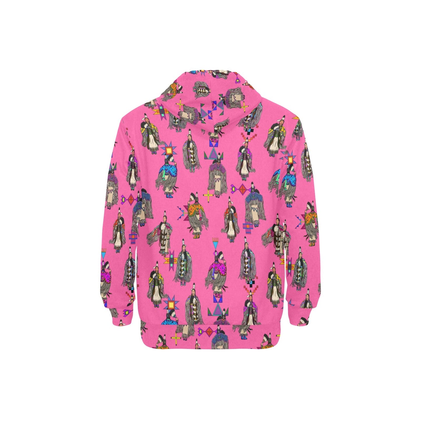 Women's Tradish Dancers Pink Men's Long Sleeve Fleece Hoodie