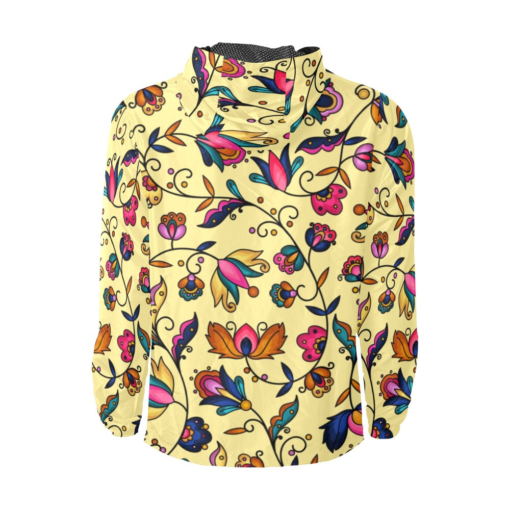 Copper Prairie Petals Yellow Men's Windbreaker