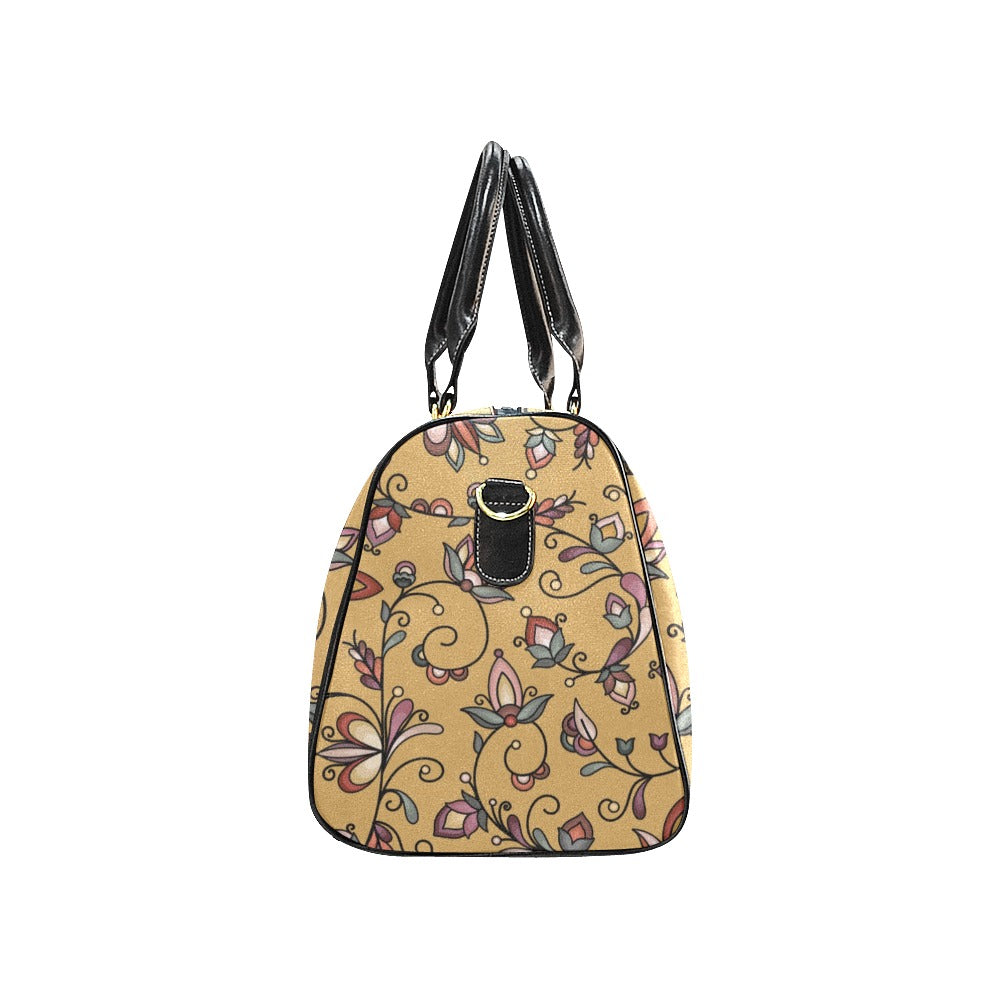 Burnt Sky Petals Gold Small Travel Bag