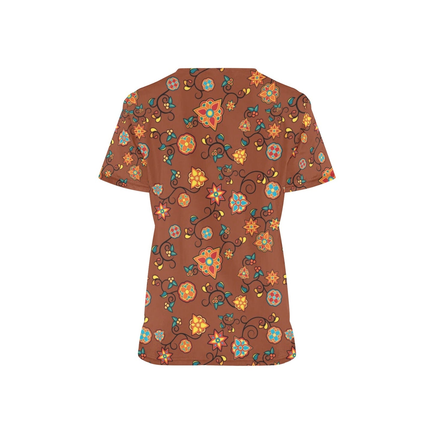 Fire Bloom Shade Scrub Top