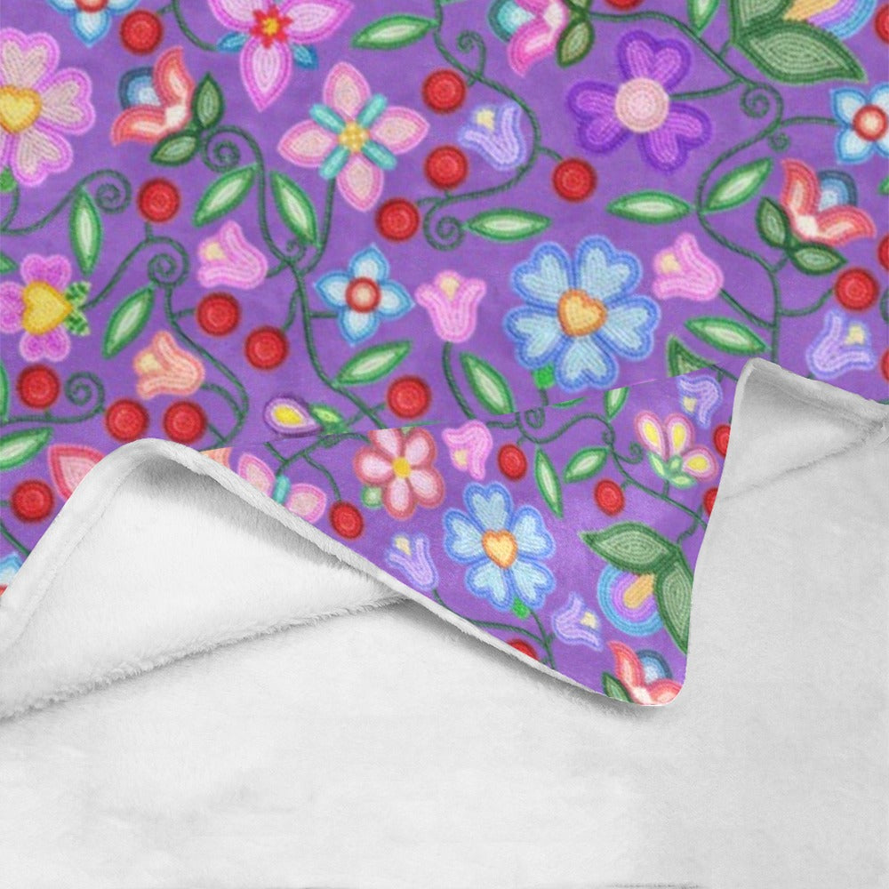 Petal Harmony Lavender X-Large Micro Fleece Blanket