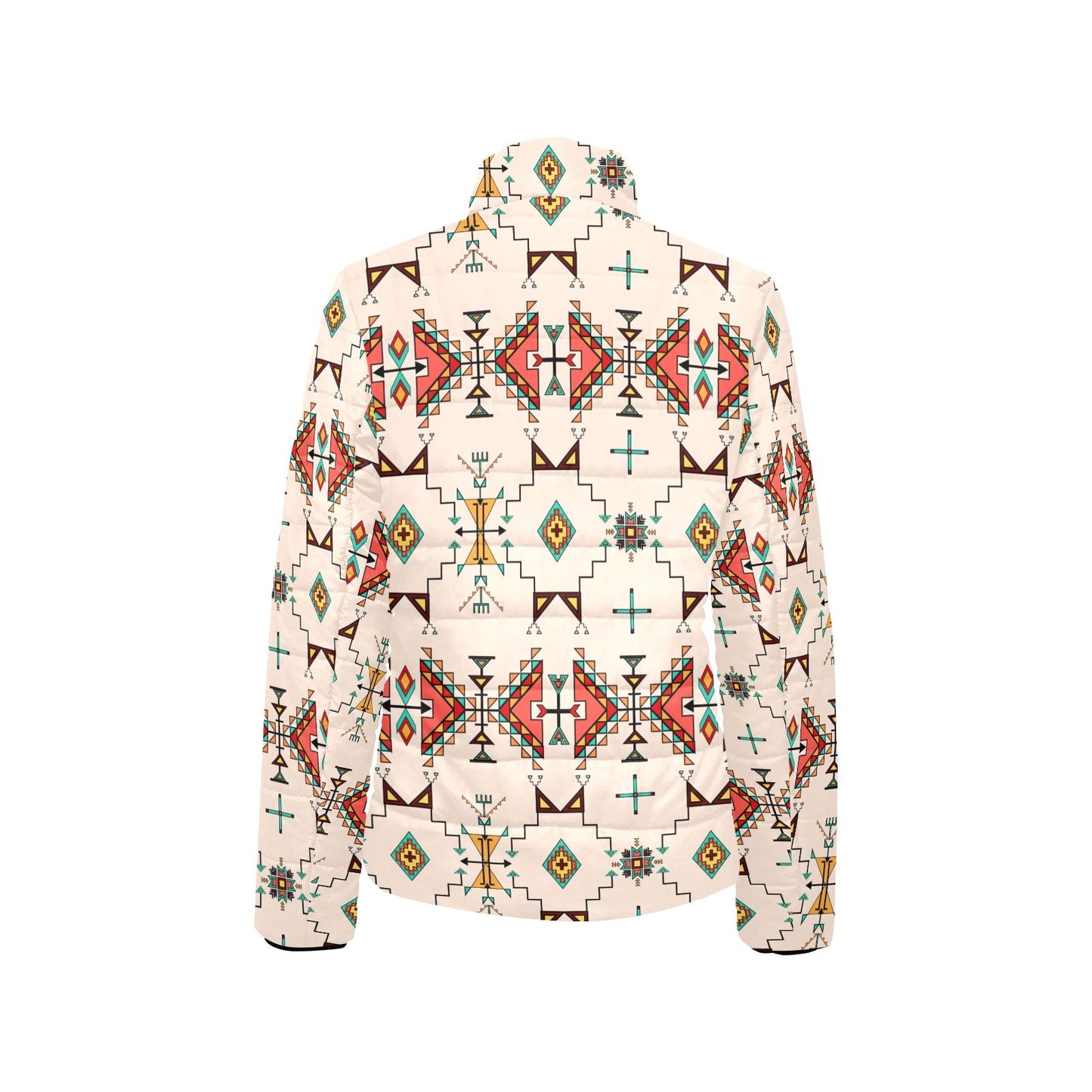 Thunder Flight Cream Women's Stand Collar Padded Jacket