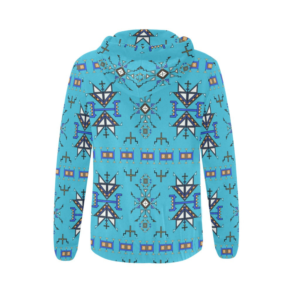 Eagle Strike Blue Full Zip Hoodie for Women