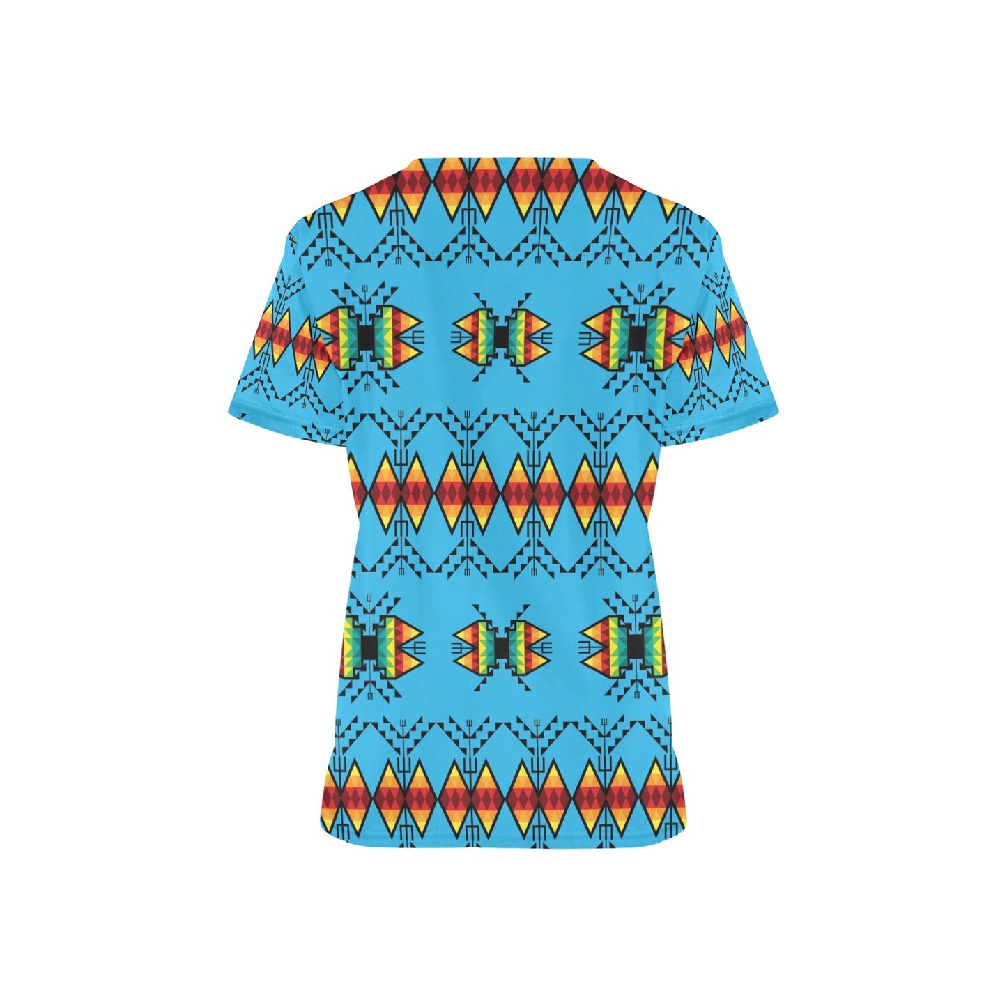 Sacred Trust Sky Scrub Top