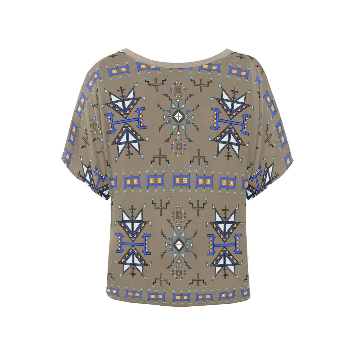 Eagle Strike Brown Women's Batwing-Sleeved Blouse T shirt