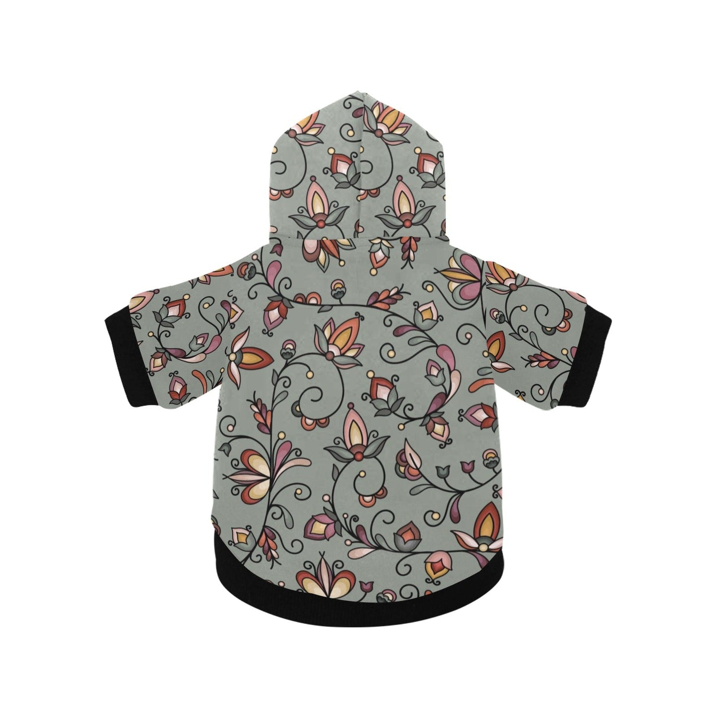 Burnt Sky Petals Green Pet Dog Hoodie