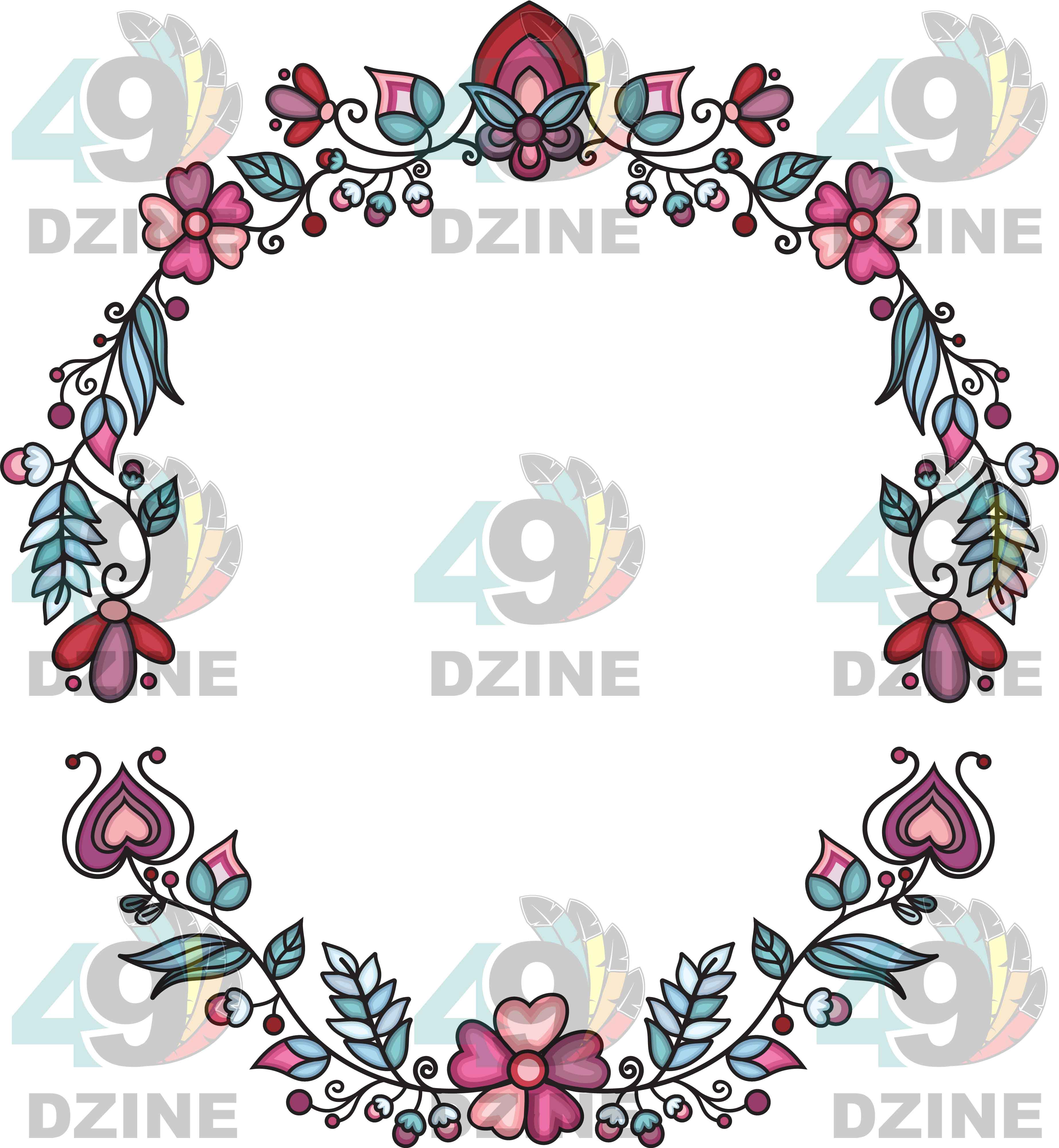 Aurora Blooms No Stroke Hat Transfer