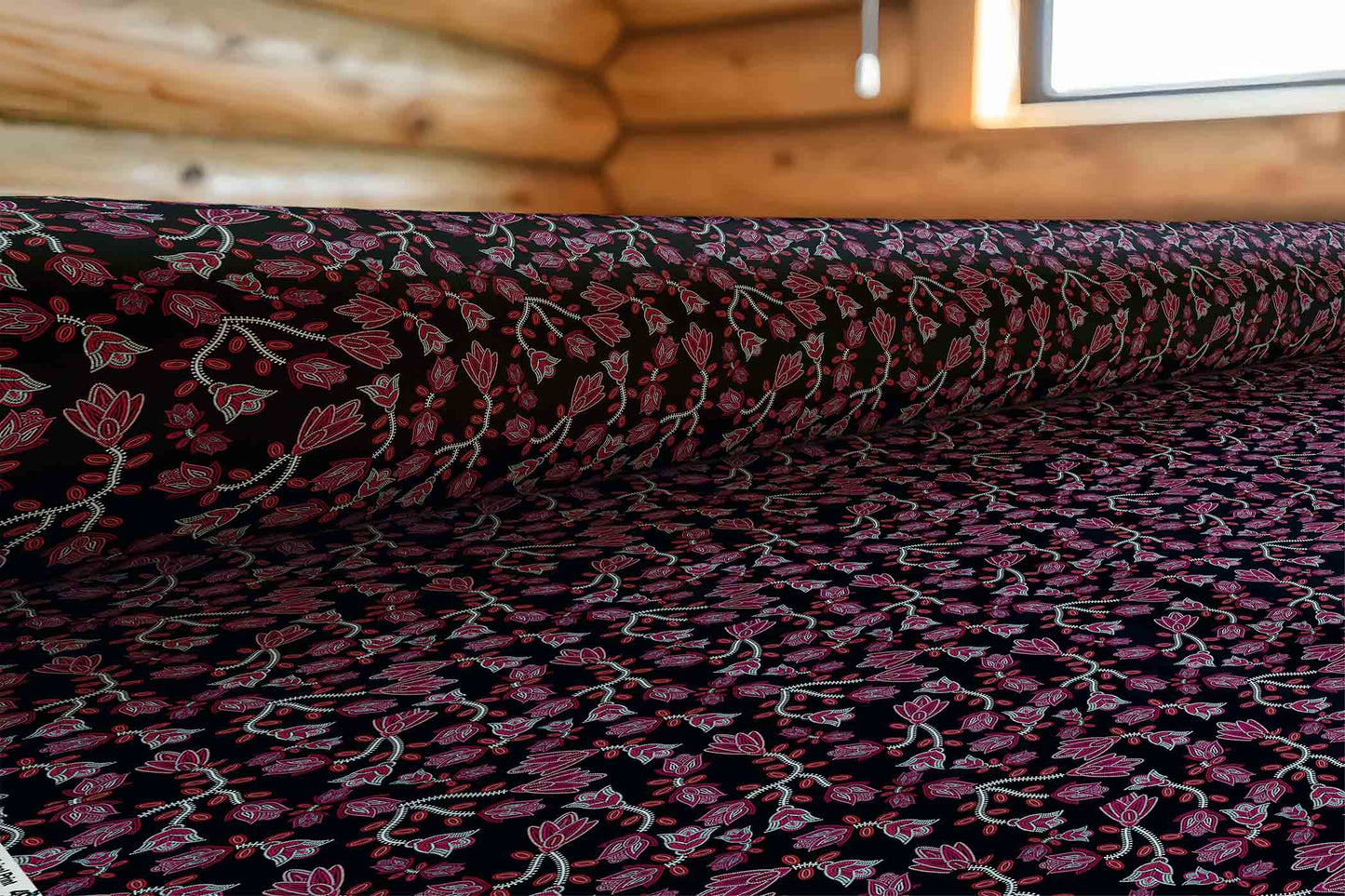 Beaded Pink Fabric