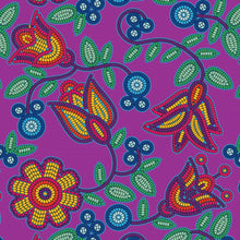 Load image into Gallery viewer, Beaded Nouveau Violet Fabric
