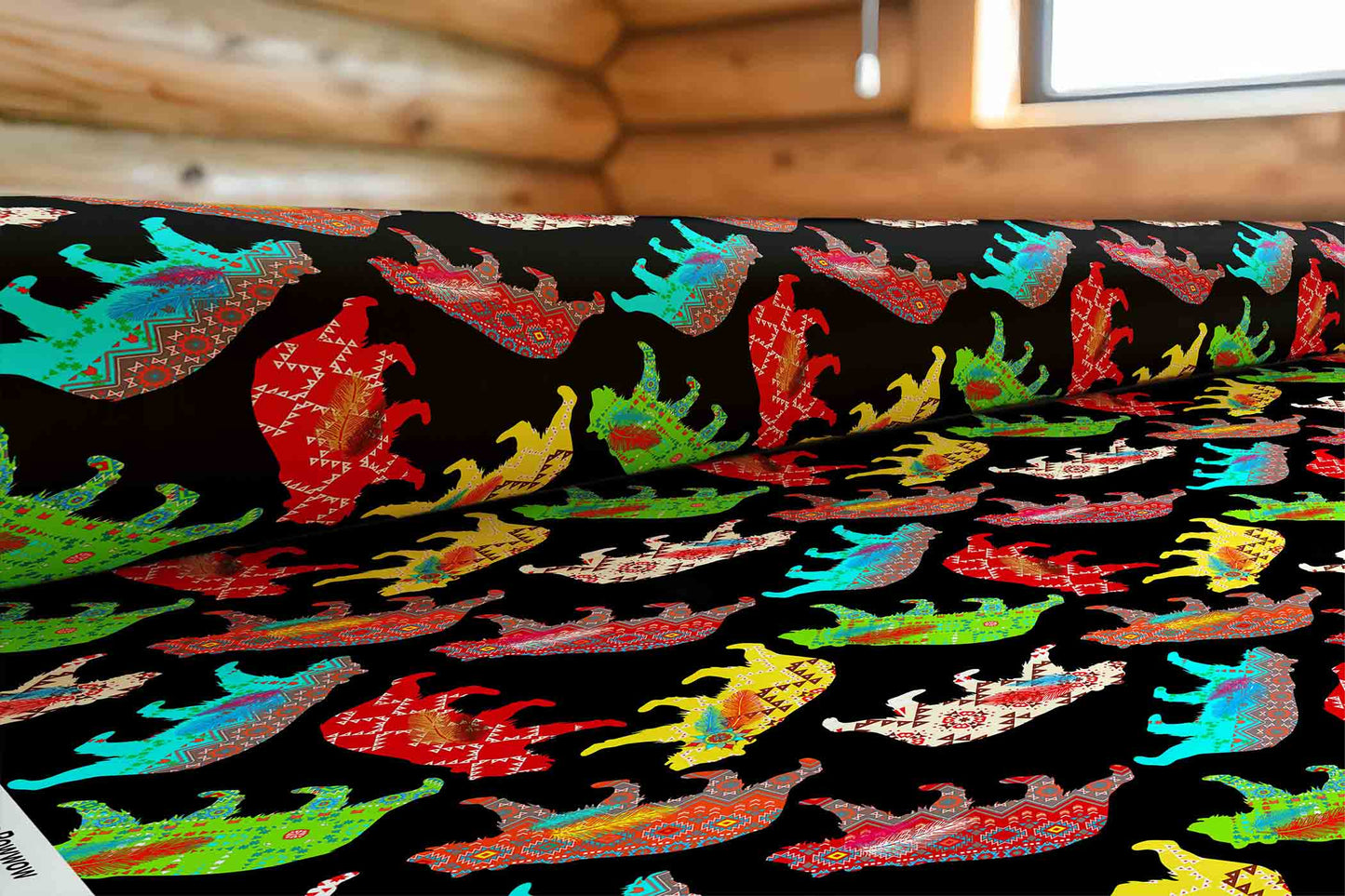 Bear Powwow Fabric