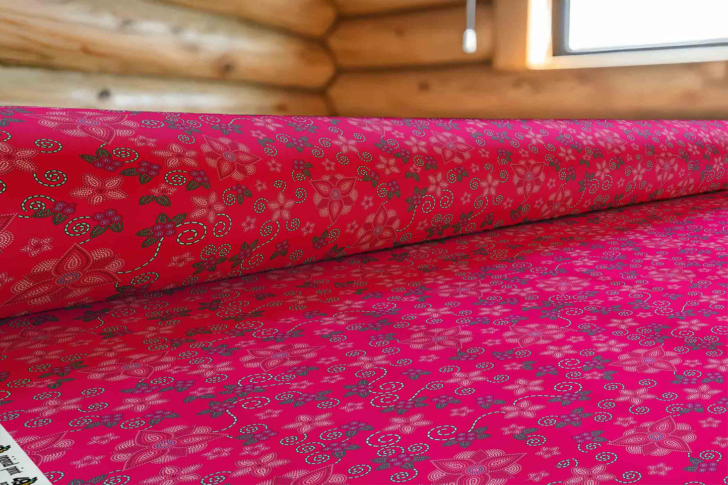Berry Picking Pink Fabric