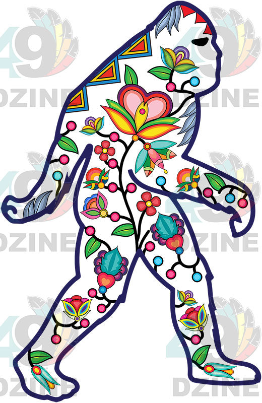 Floral Bigfoot Motif