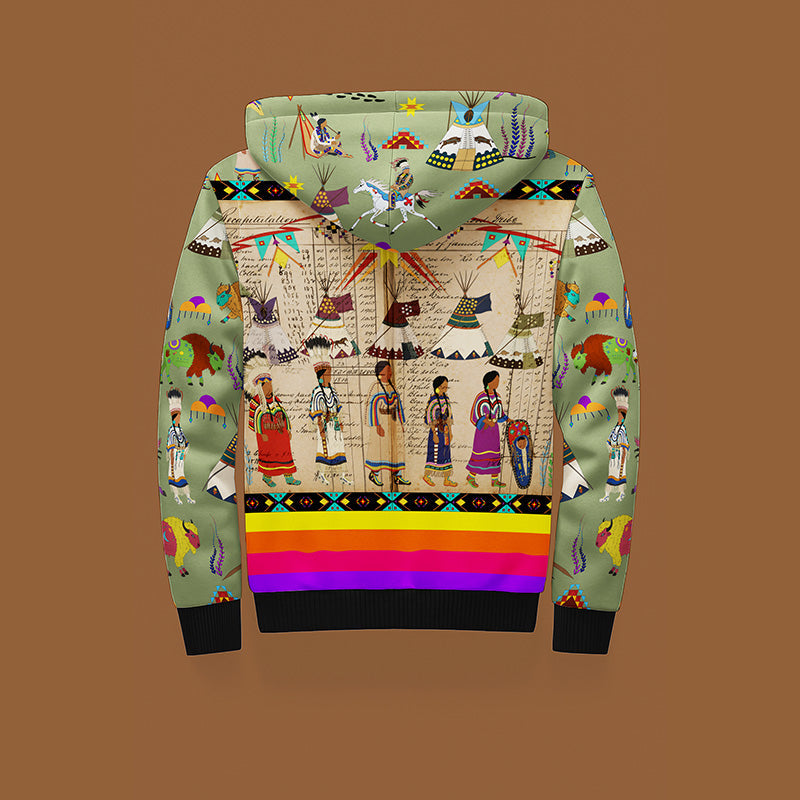 Blackfoot Line Sage Sherpa Hoodie
