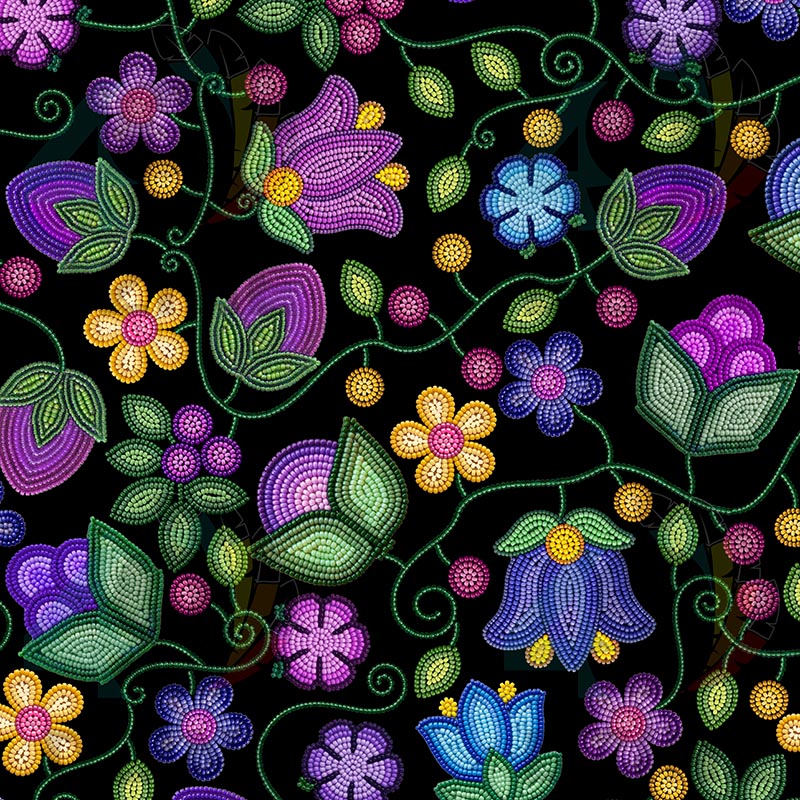 Bloom Uplift Black Fabric