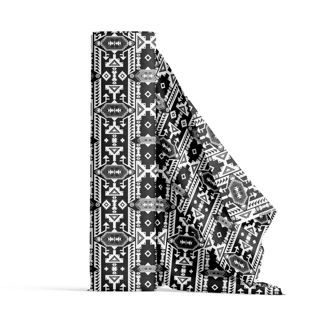 Chiefs Mountain Black and White Fabric