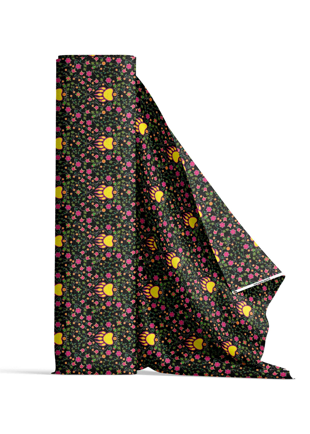 Floral Bearpaw Pink and Yellow Fabric