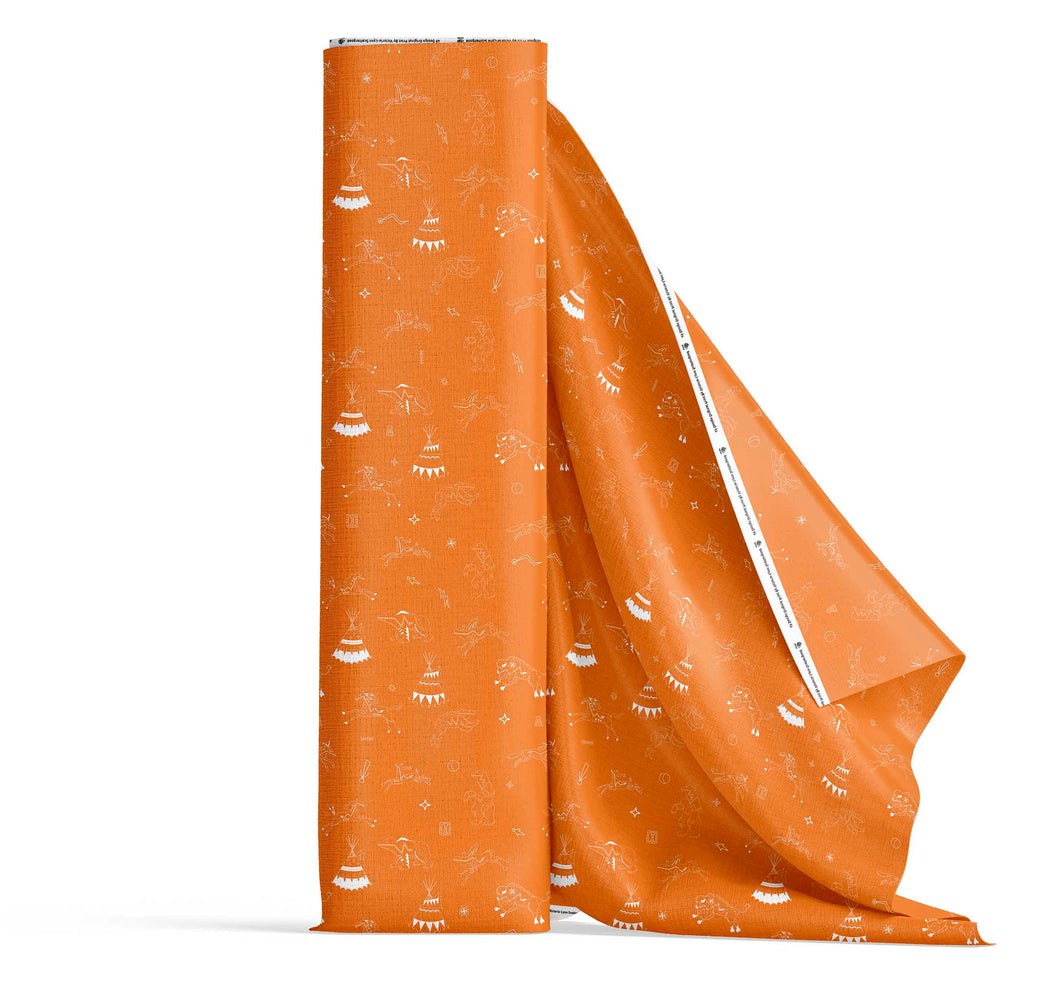 Ledger Dabbles Orange Fabric