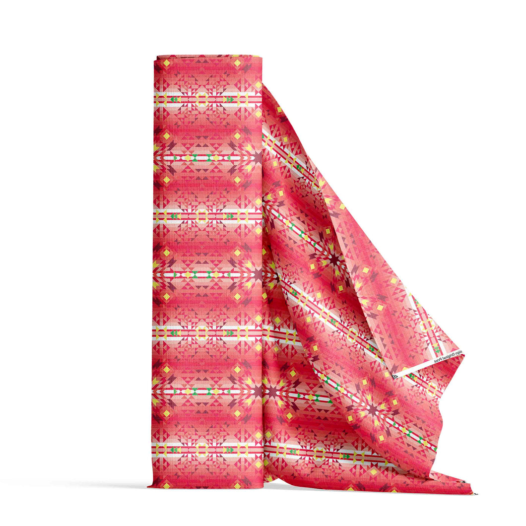 Red Pink Star Fabric