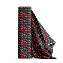 Load image into Gallery viewer, Red Swift Colourful Black Fabric
