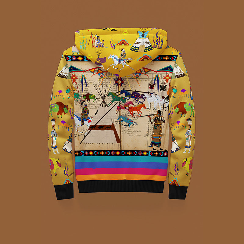 Broken Dowry Mustard Sherpa Hoodie