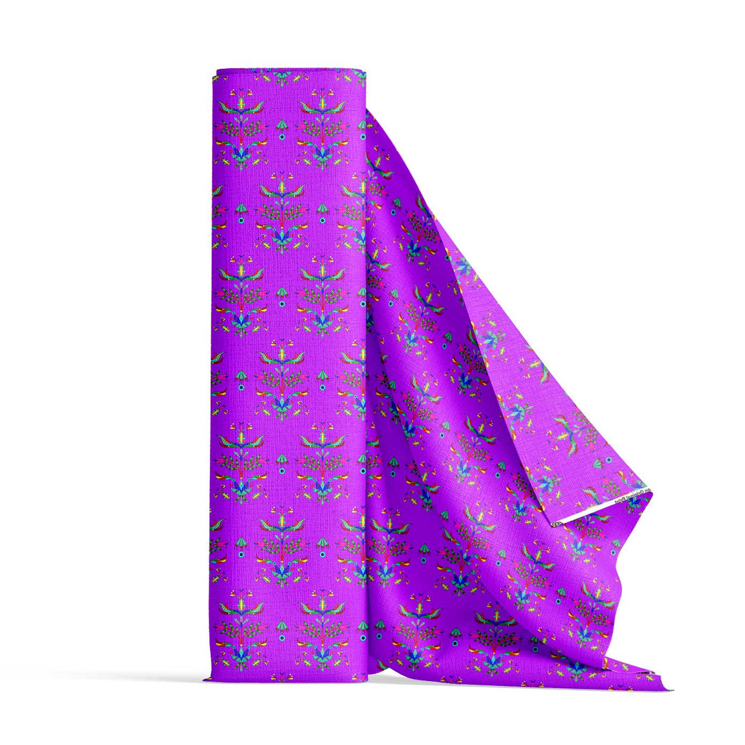 Dakota Damask Purple Fabric