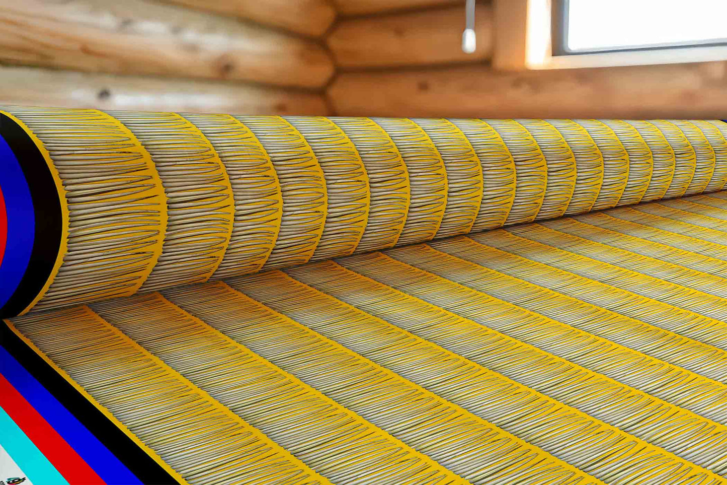 Dentalium on Yellow Fabric