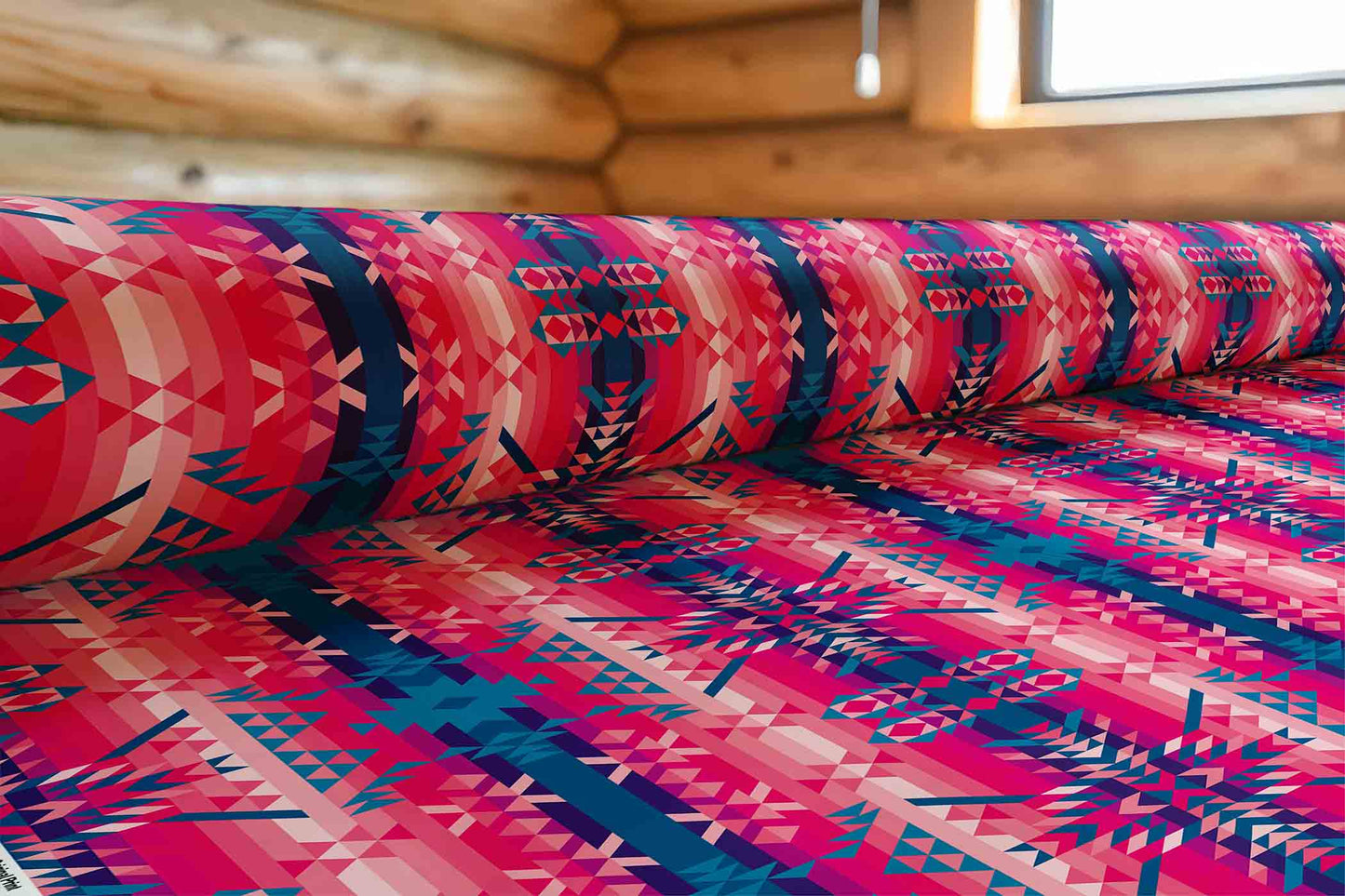 Desert Geo Blue Fabric