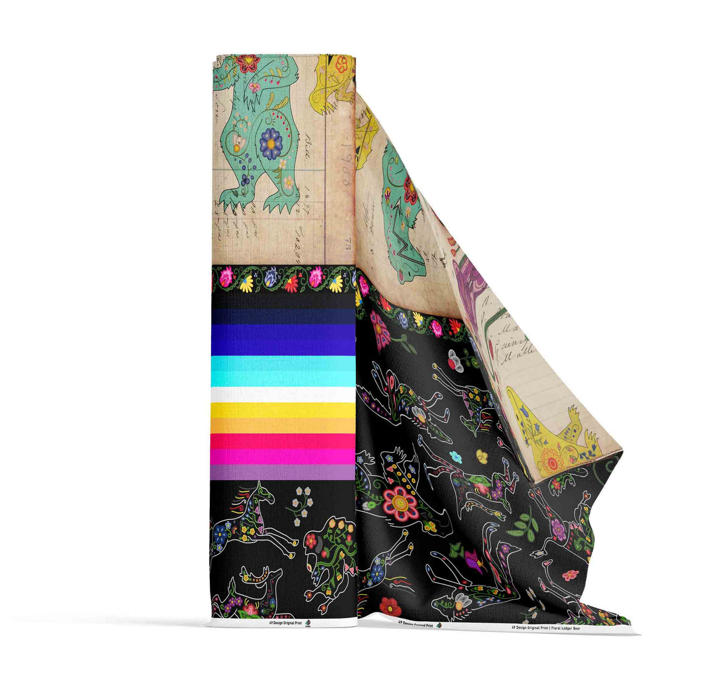 Floral Ledger Bear Fabric