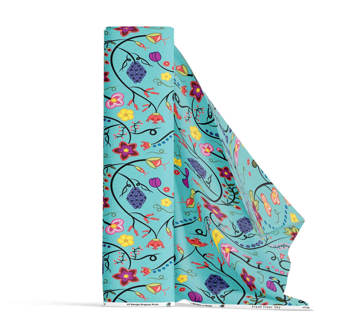 Fresh Fleur Sky Fabric by 49 Dzine