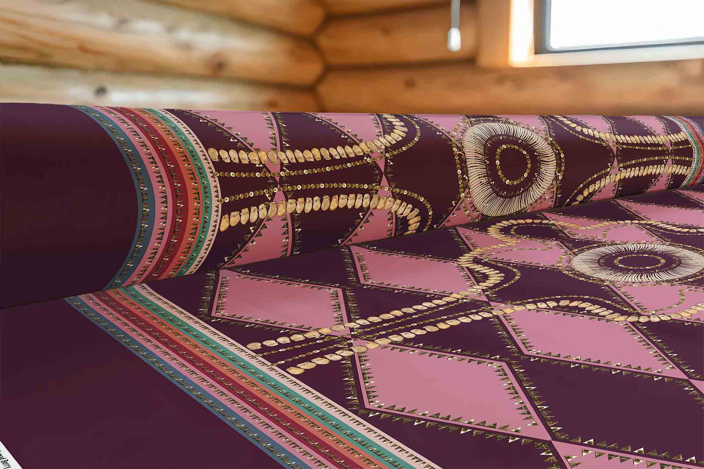 Gilded Nomad Berry Fabric