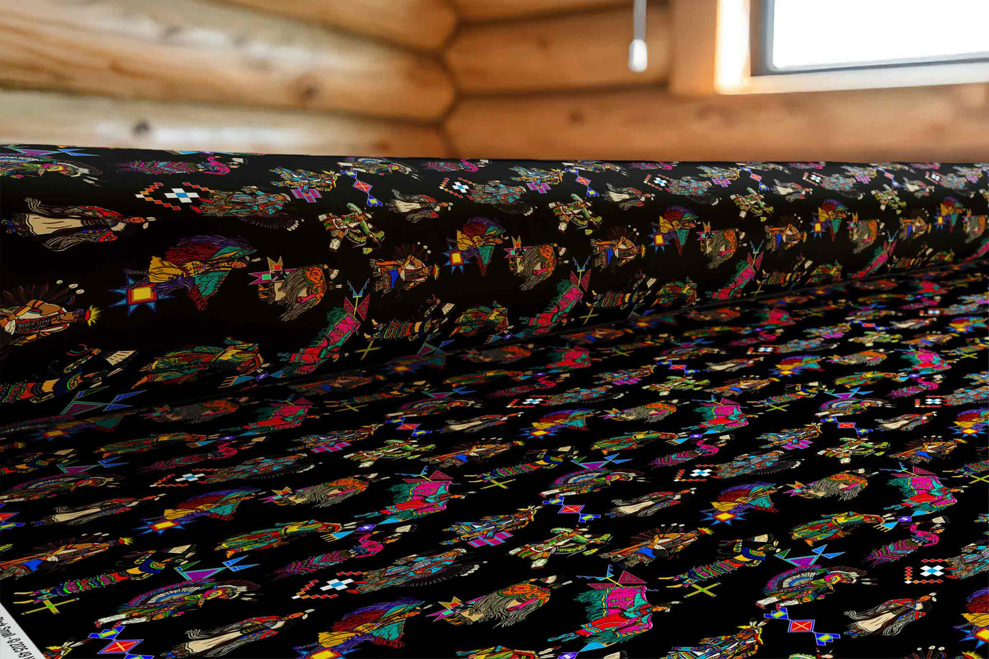 Grand Entry Dancers Black Small Fabric