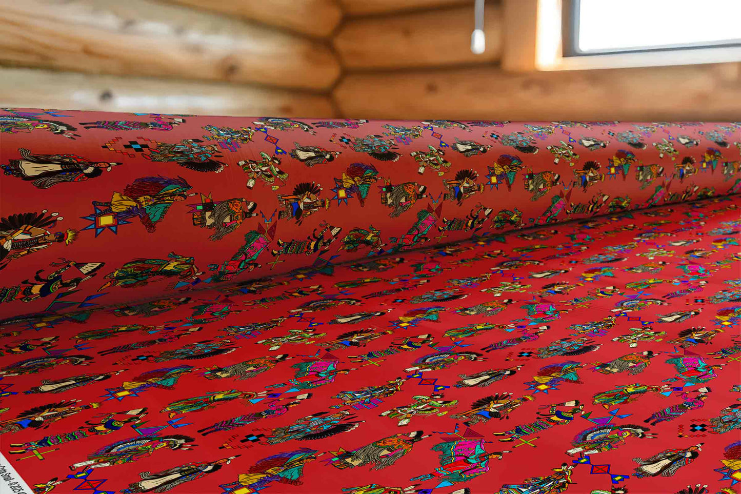 Grand Entry Dancers Terra Cotta Small Fabric