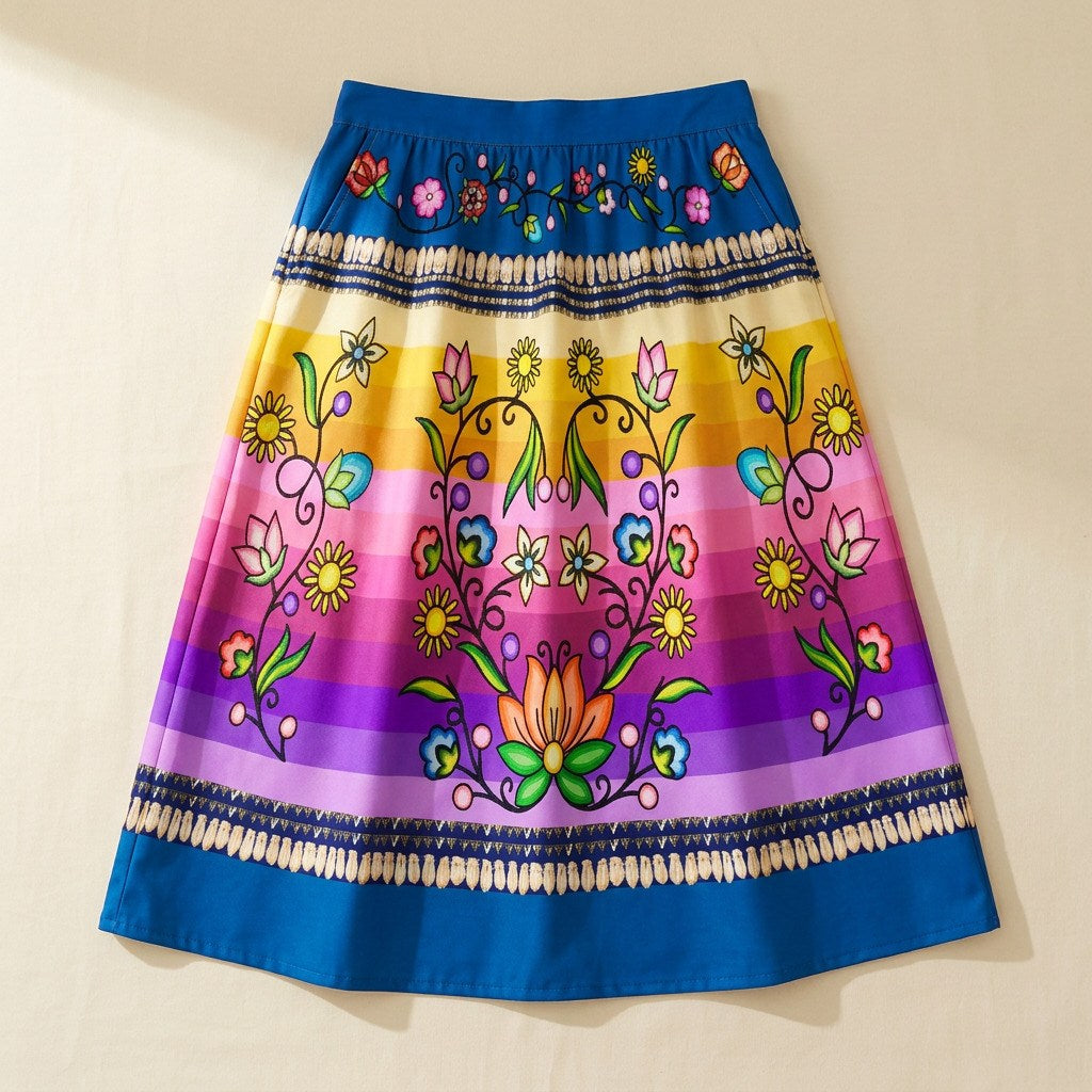 Grandmother Legacy Dark Blue 1 Midi Skirt