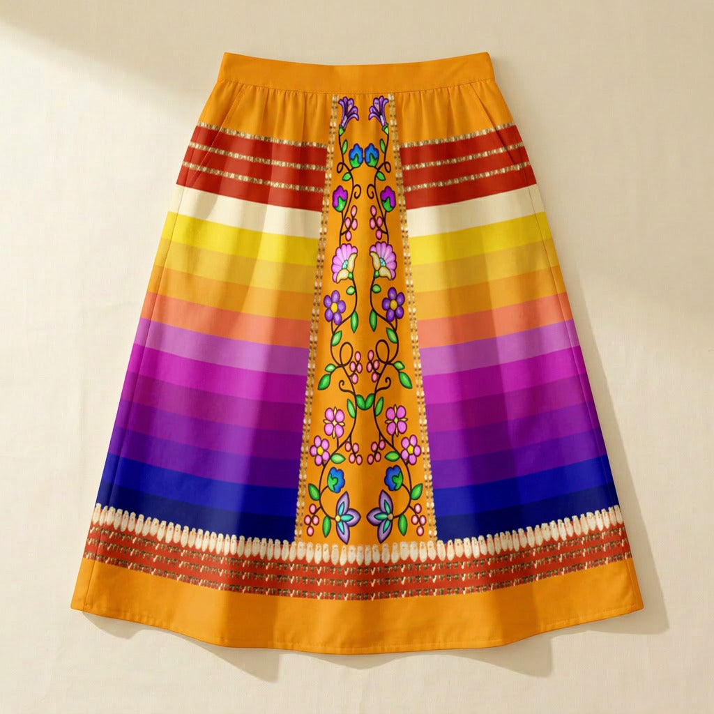 Grandmother Legacy Orange 2 Midi Skirt