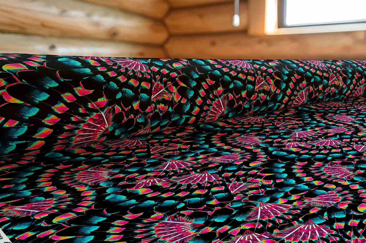 Hawk Feathers Heat Map Fabric