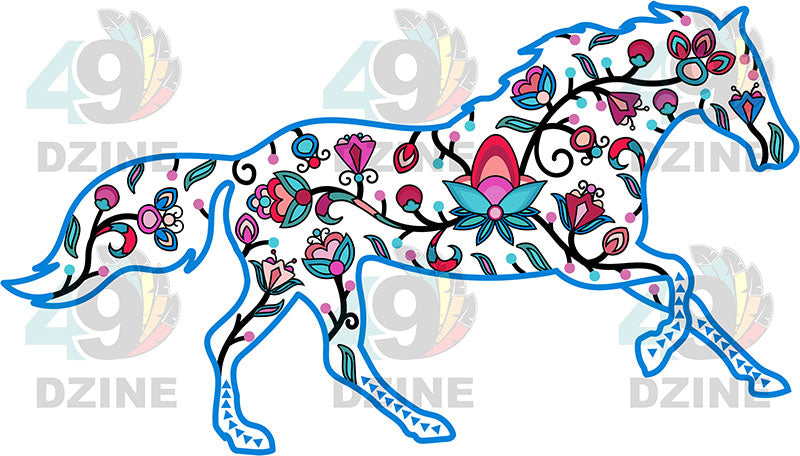 Floral Horse Motif