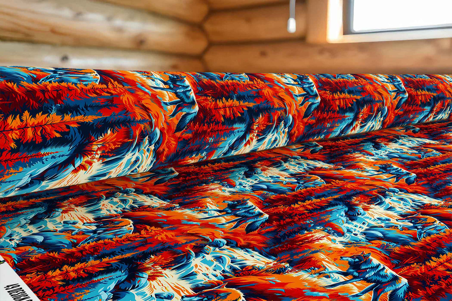 Hunting Wolves Fabric