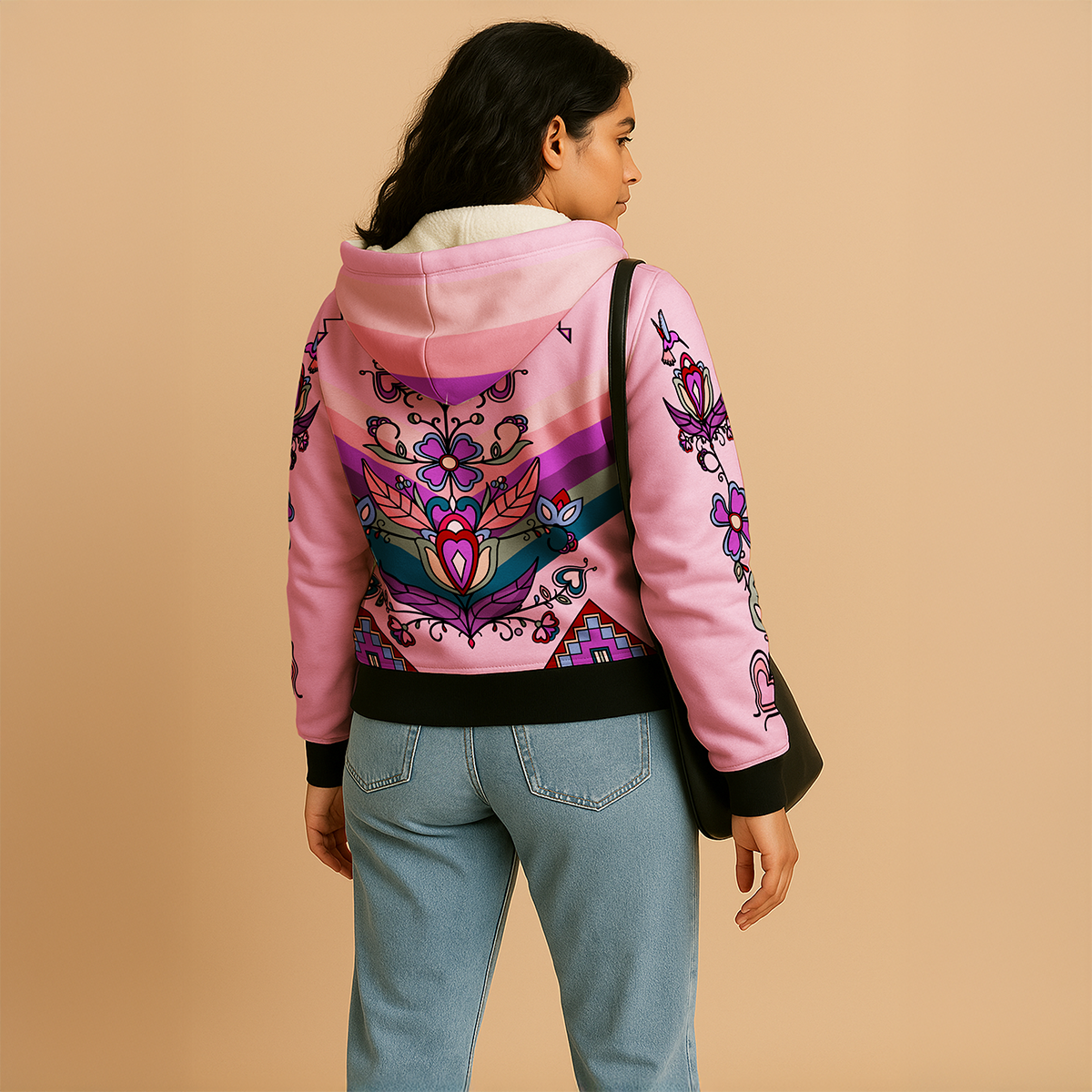 Frosted Leaf Spirit Women's Sherpa Hoodie