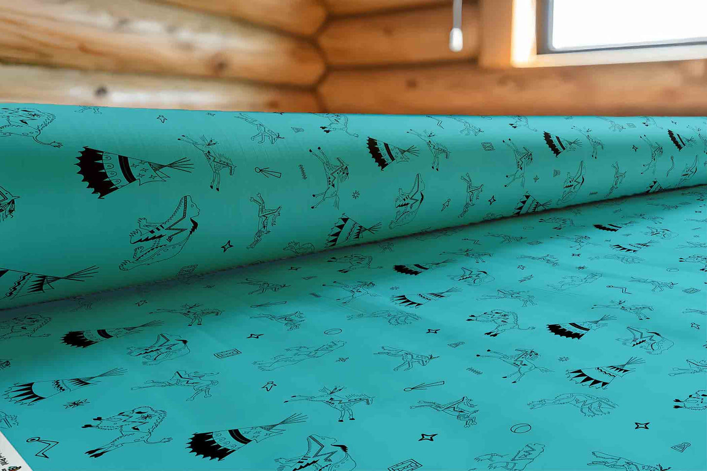 Ledger Dabbles Turquoise Fabric